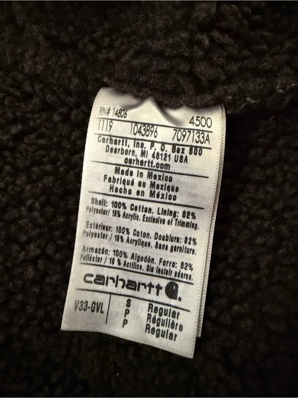 Carhartt Gray Sherpa-Lined Work Vest